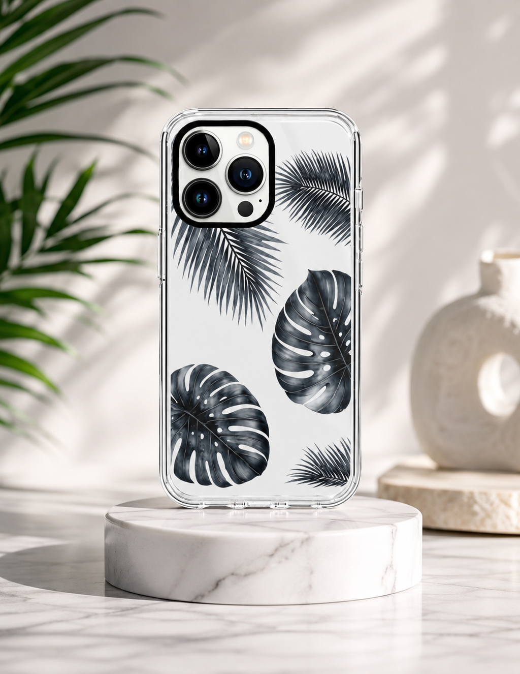 Tropical Shadow Clear iPhone Case