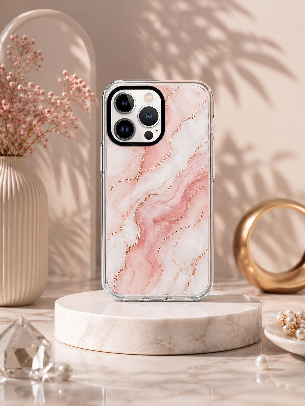 Rose Quartz Iphone Clear Case