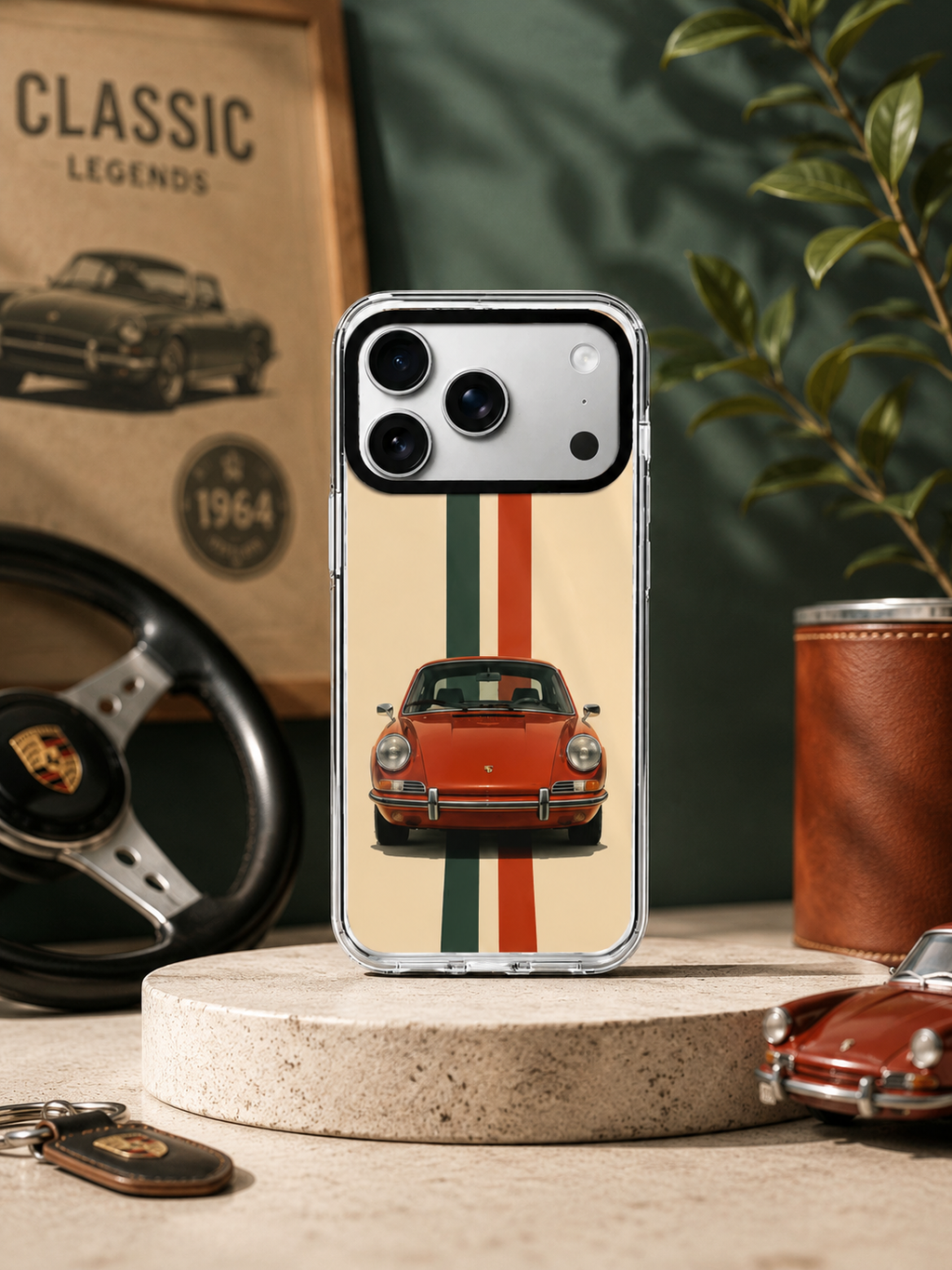 Retro Motor iPhone Clear Case