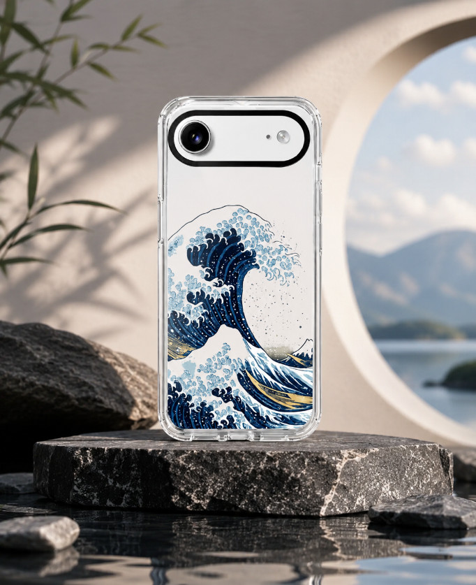 Great Wave Inspired Clear iPhone Case