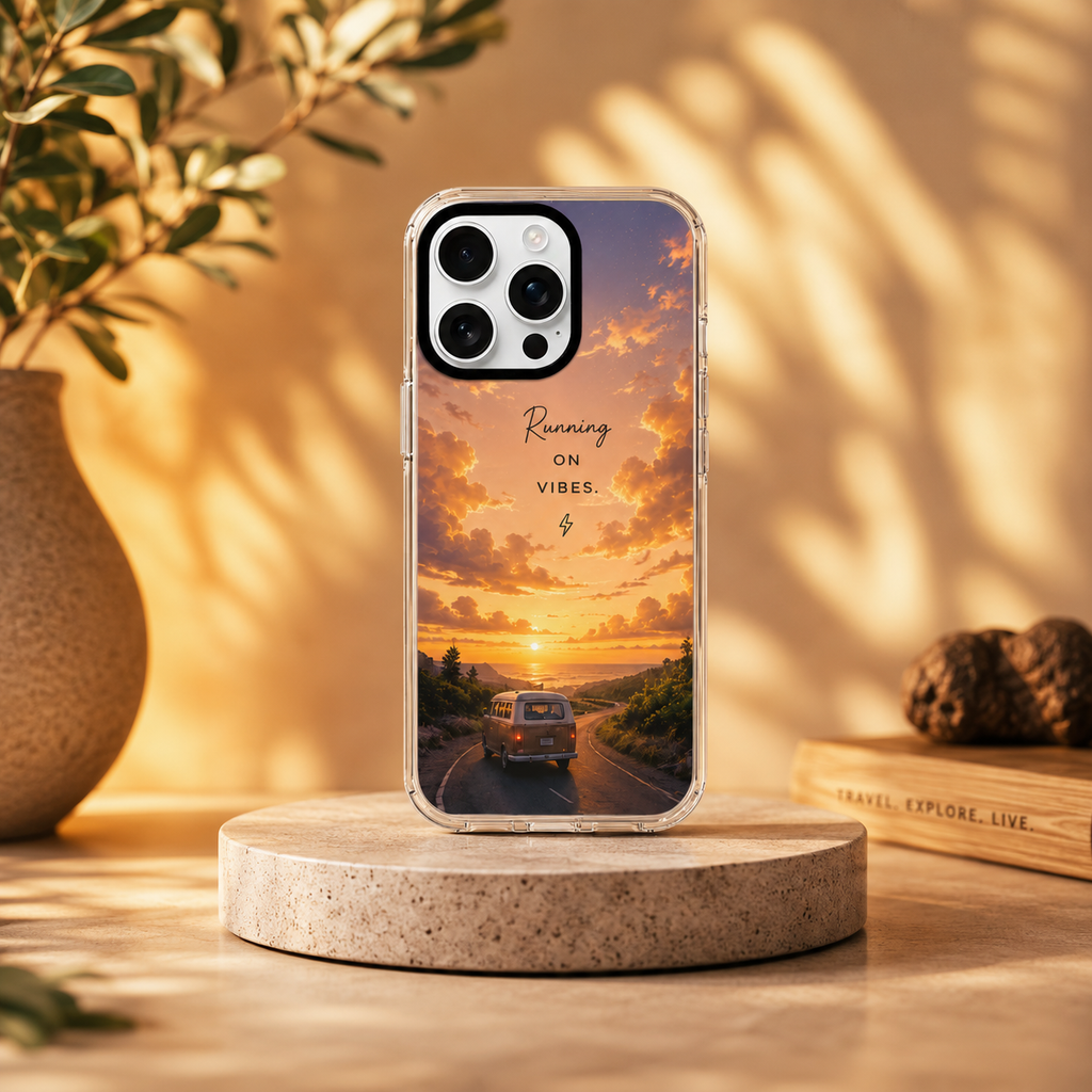 Running On Vibes Iphone Clear Case